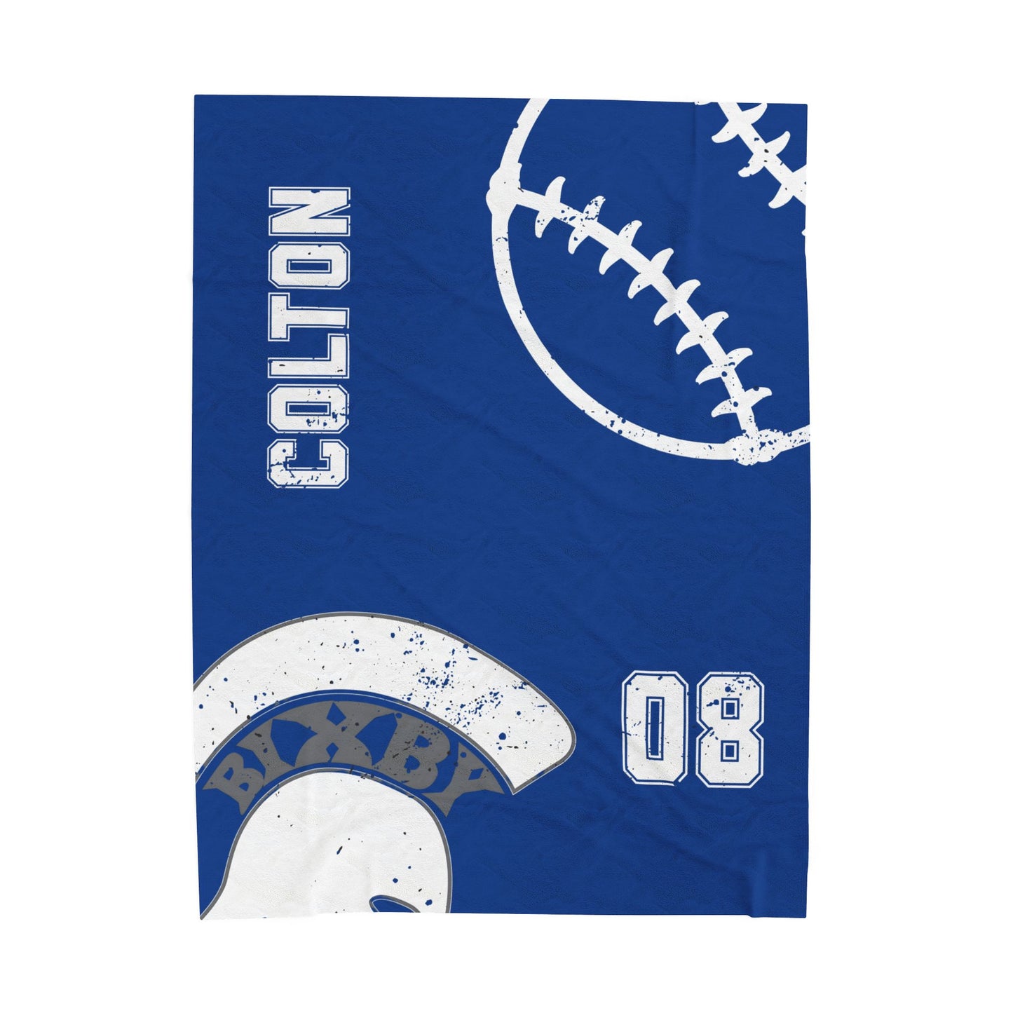 Spartan Baseball Velveteen Plush Blanket - Customized