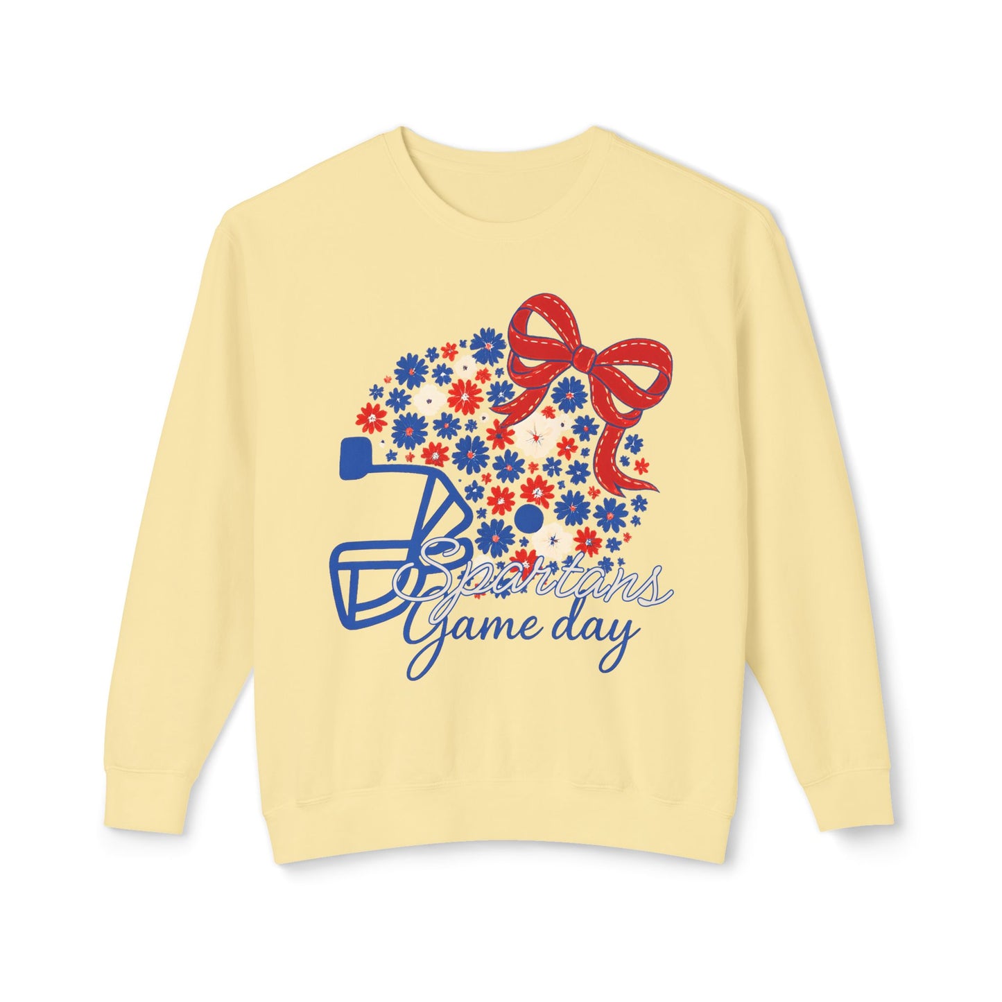 Spartans Floral Helmet Premium Comfort Colors Sweatshirt
