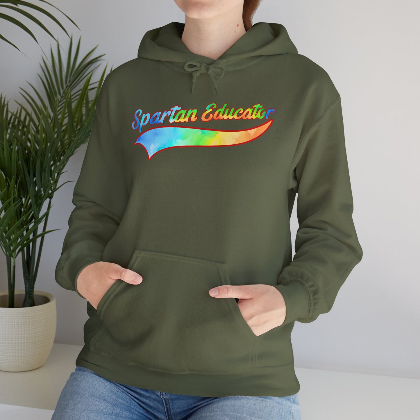Spartan Educator Tie-Dye Design Gildan Hoodie