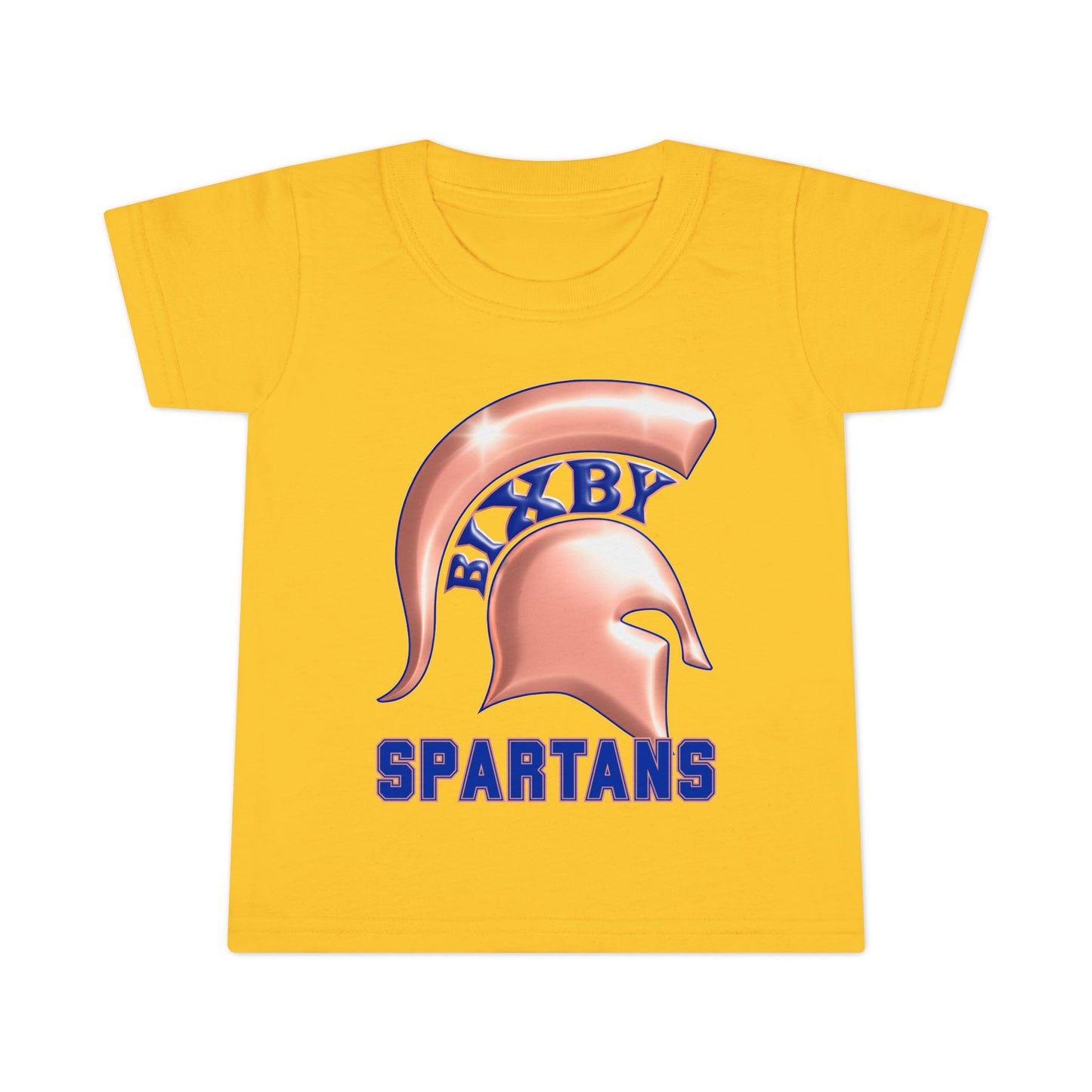 Bixby Spartans Metallic Rose Gold Toddler Tee