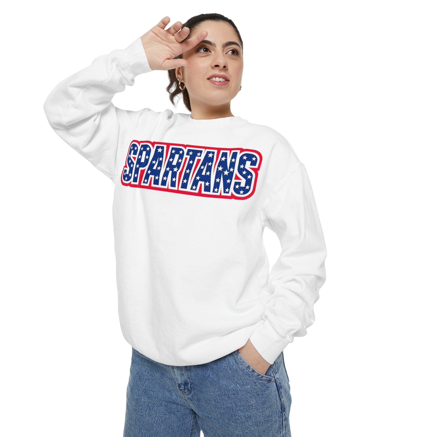 Spartans Patriotic Comfort Colors Sweatshirt