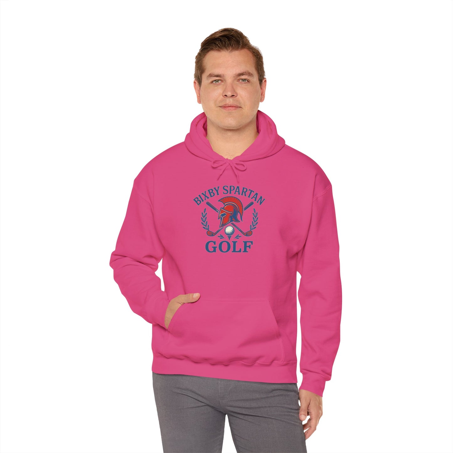 Bixby Spartan Golf Crest Gildan Hoodie