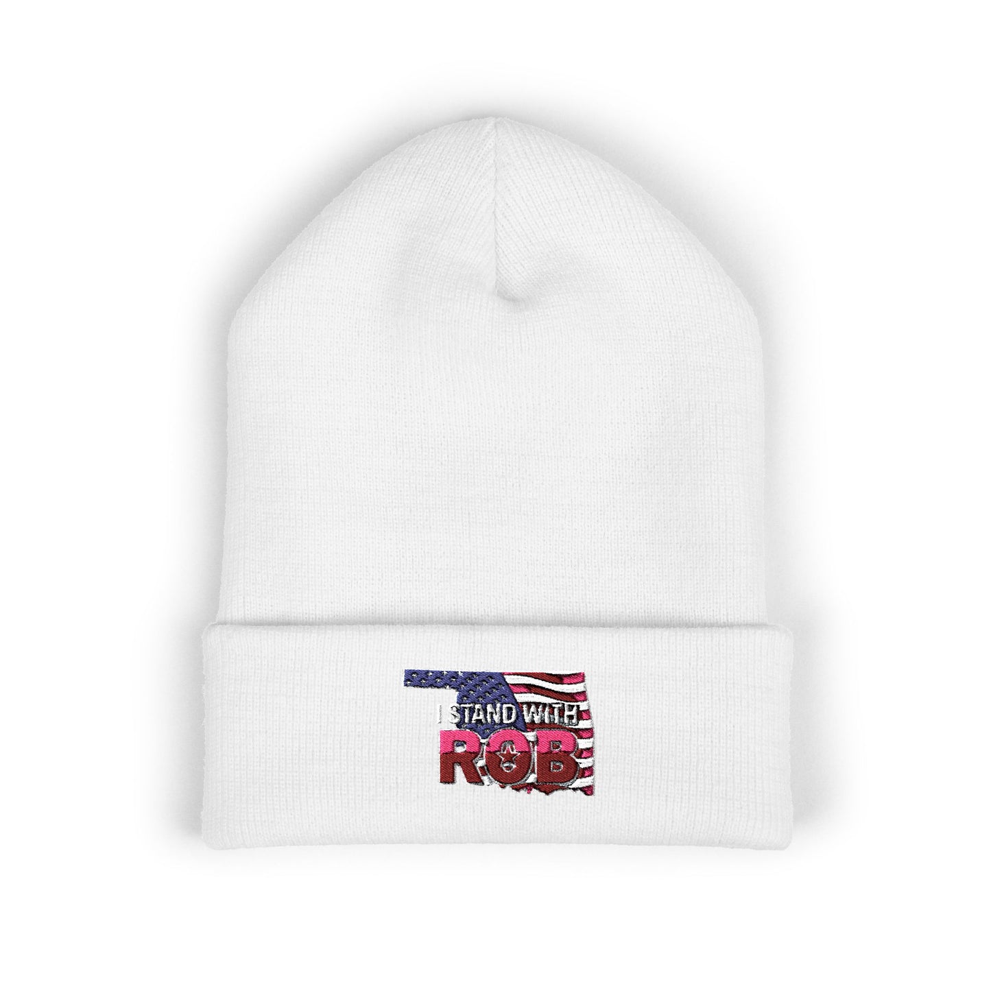American Flag - I Stand With Rob Embroidered Beanie