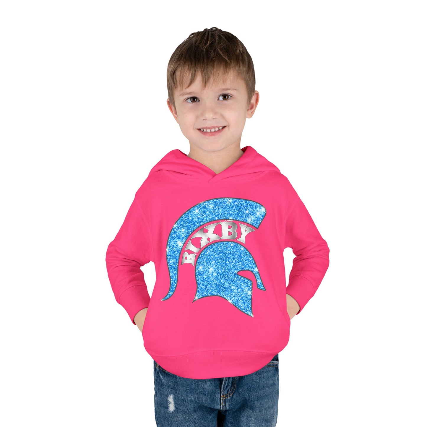 Bixby Spartans Blue Bling Toddler Rabbit Skins Sweatshirt