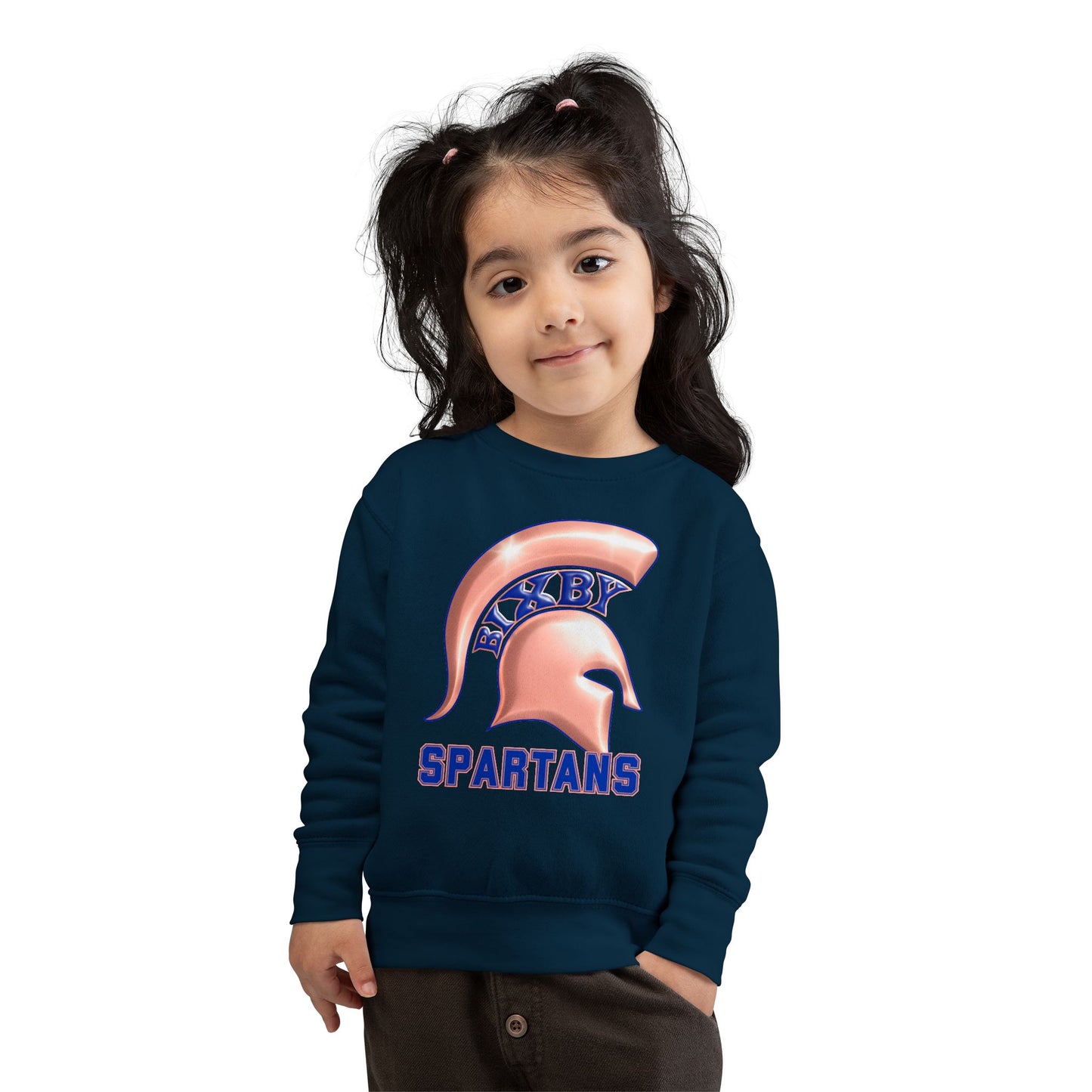 Bixby Spartans Metallic Rose Gold Toddler Rabbit Skins Sweatshirt