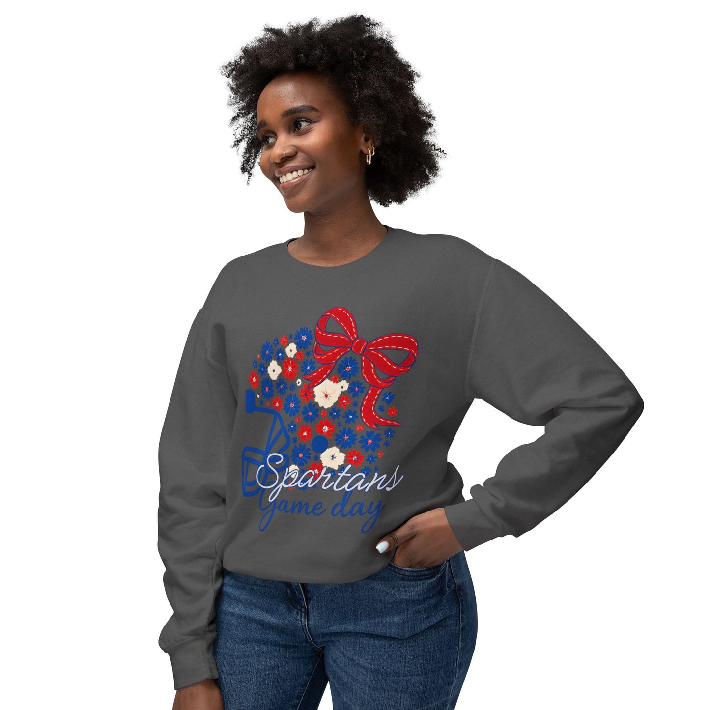 Spartans Floral Helmet Premium Comfort Colors Sweatshirt