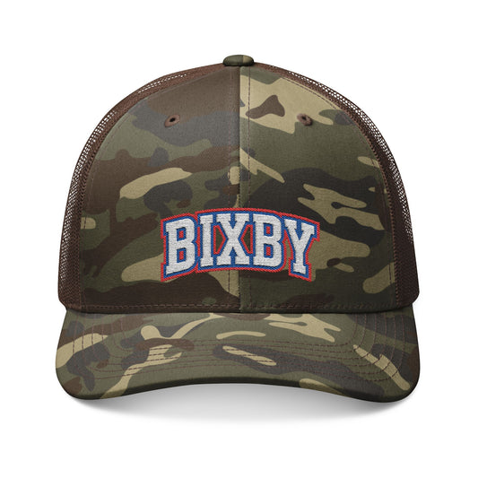 Bixby Embroidered Camouflage Trucker Hat