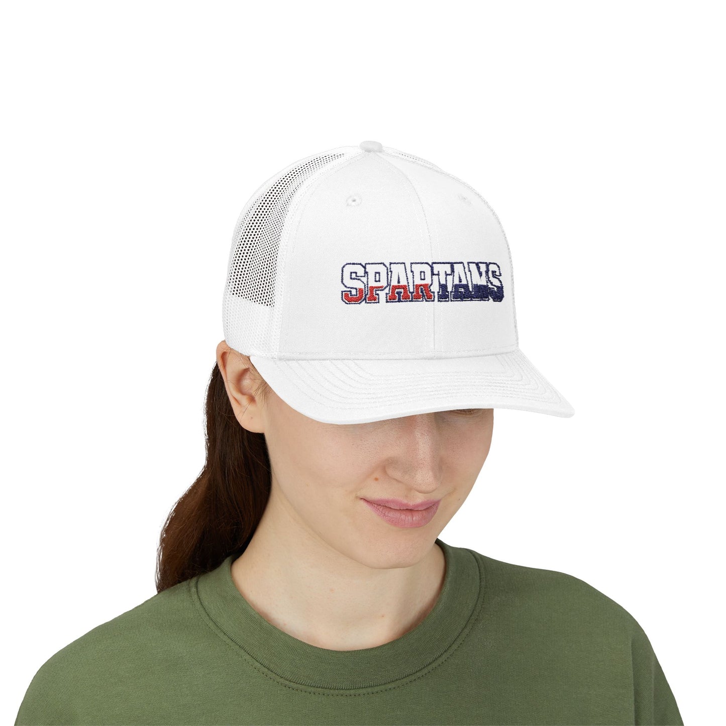 Spartans Gradient Color Embroidered Trucker Snapback
