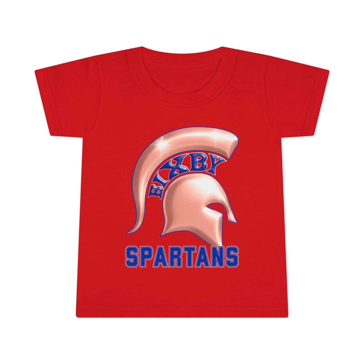 Bixby Spartans Metallic Rose Gold Toddler Tee