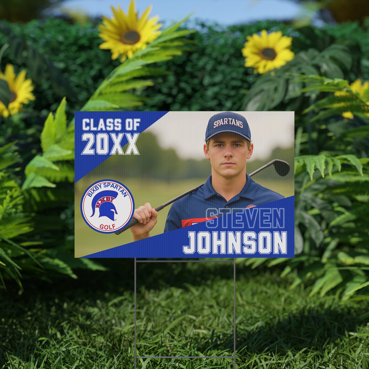 Bixby Spartan Golf Yard Sign