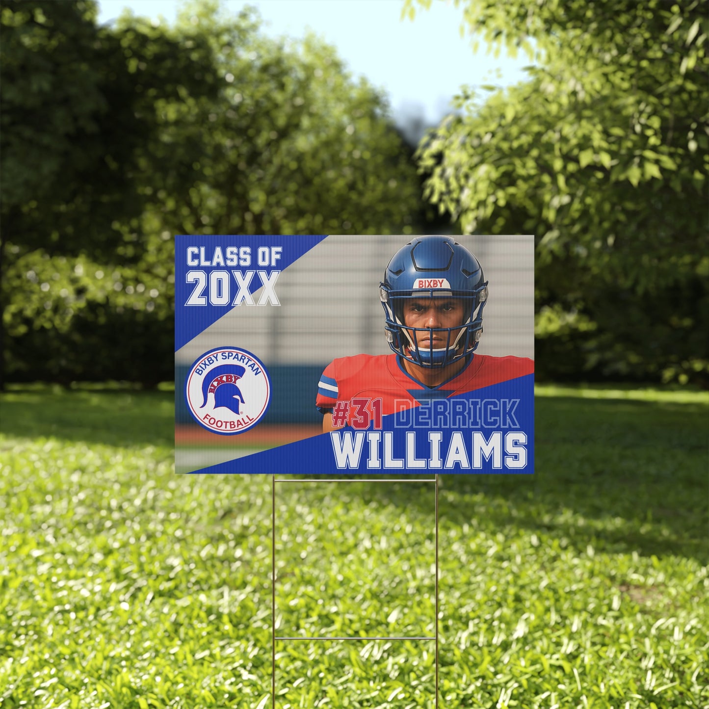 Bixby Spartan Football Yard Sign