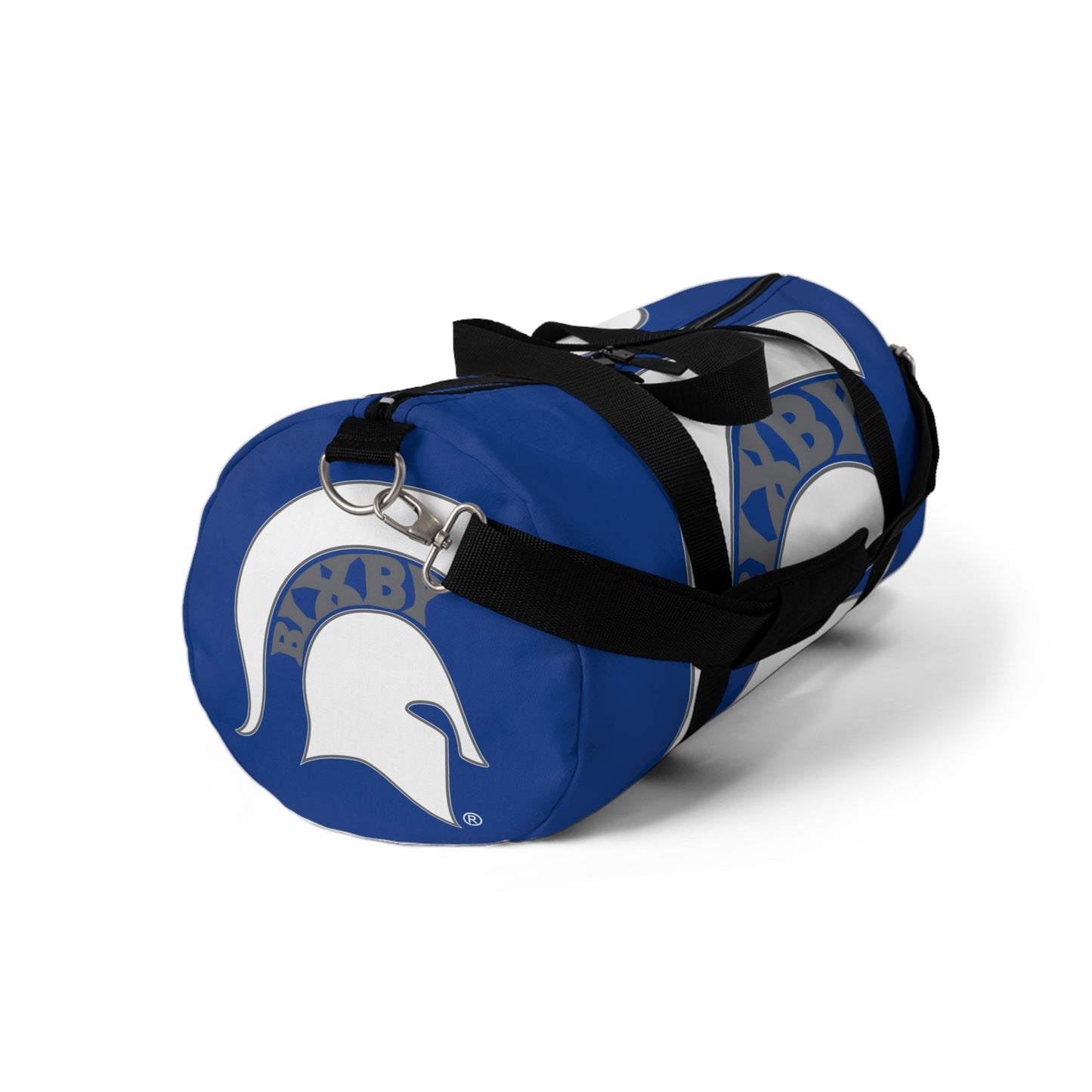 Spartan White Logo Athletic Duffel Bag