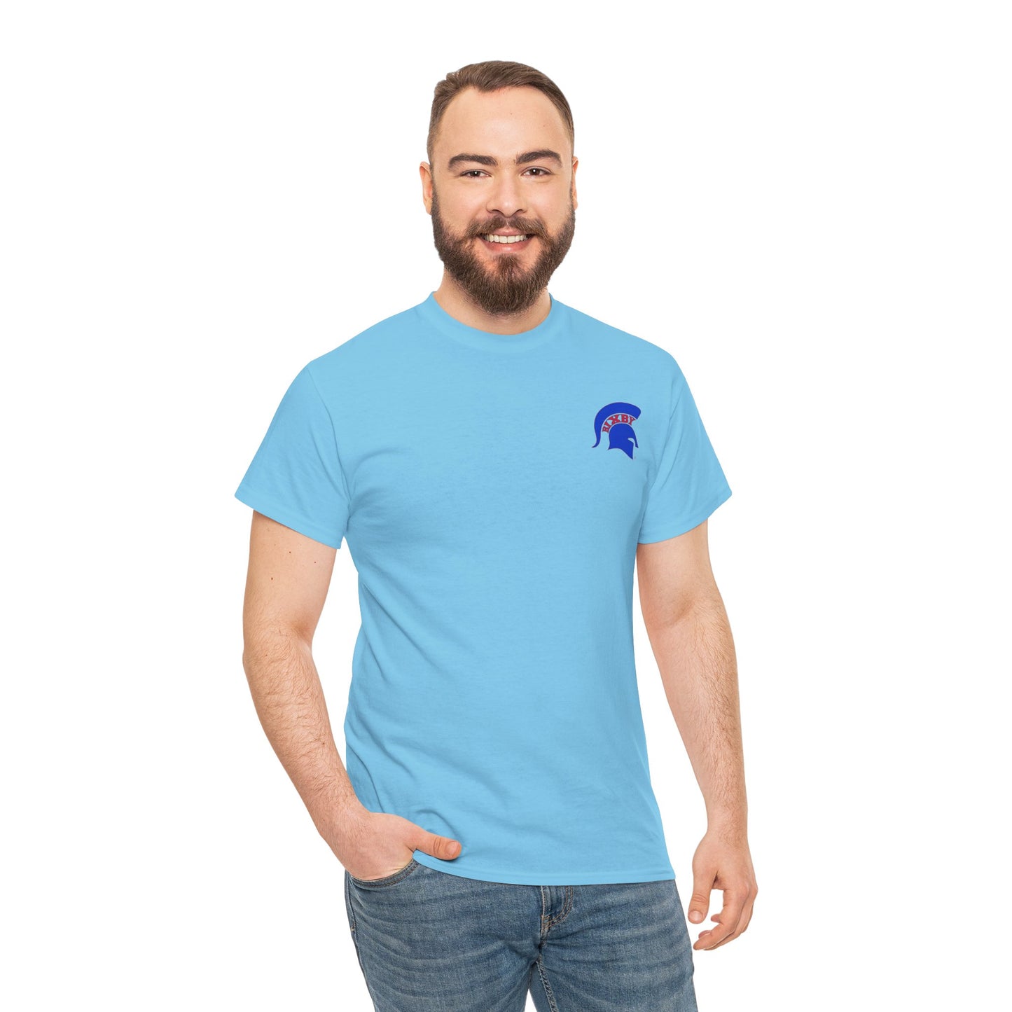 Spartan Blue Logo Gildan Tee