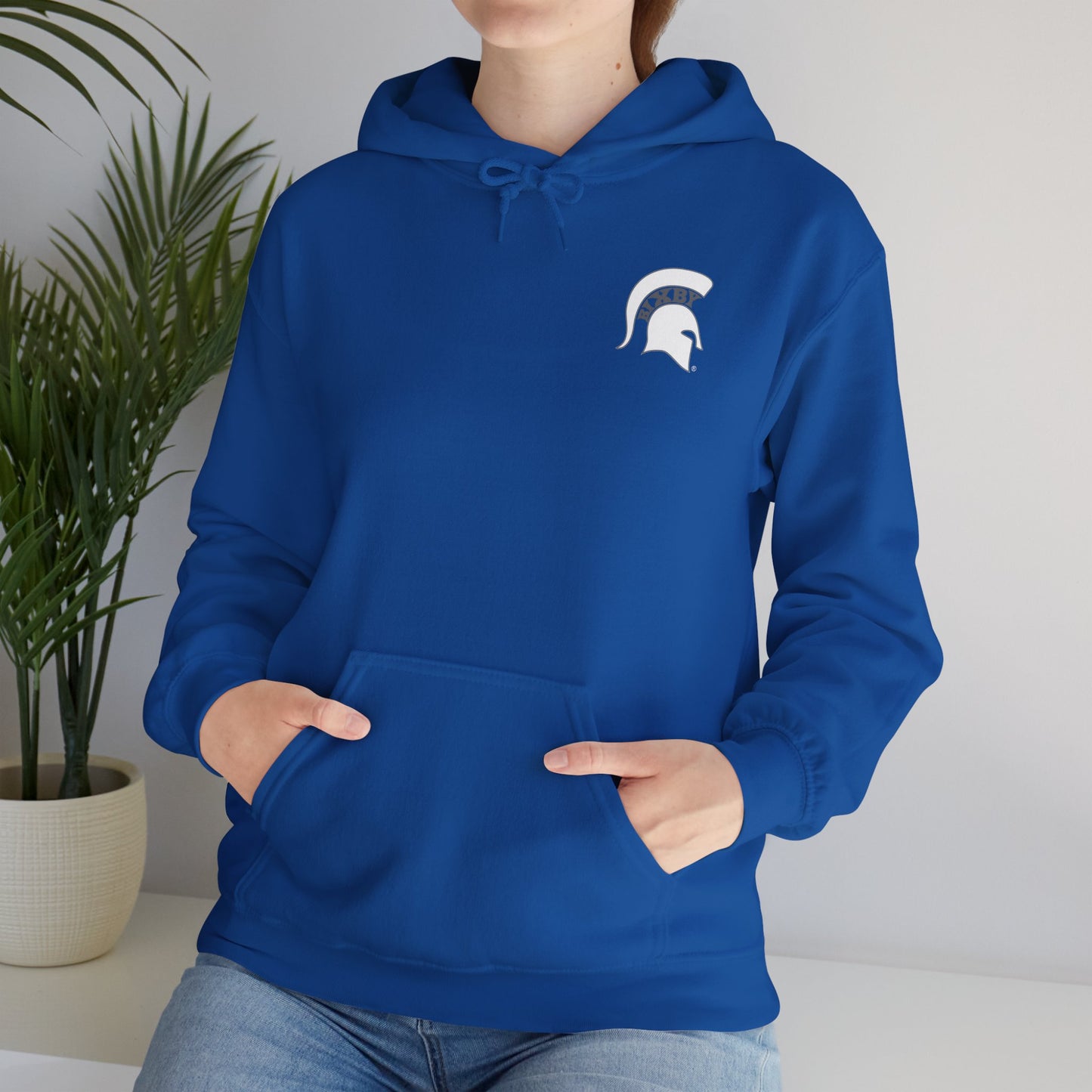 Spartan White Logo Gildan Hoodie