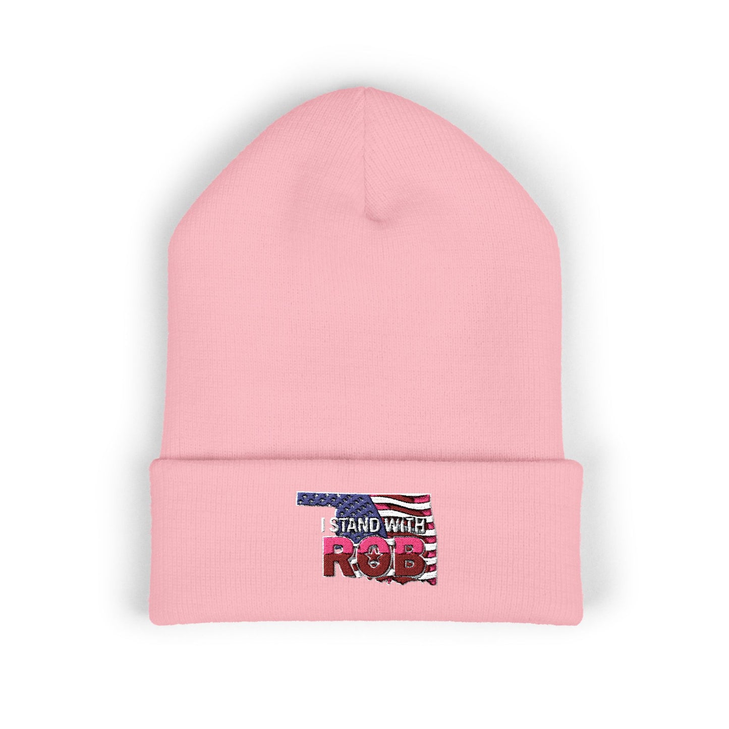 American Flag - I Stand With Rob Embroidered Beanie