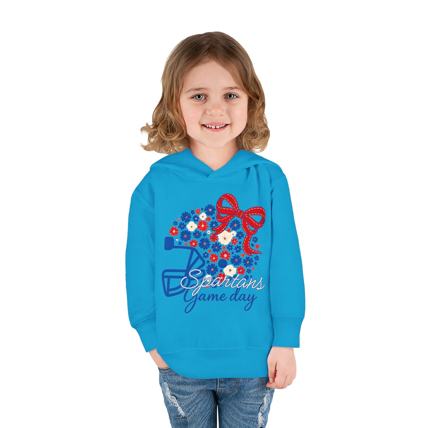 Bixby Spartans Floral Gameday Helmet Toddler Rabbit Skins Hoodie