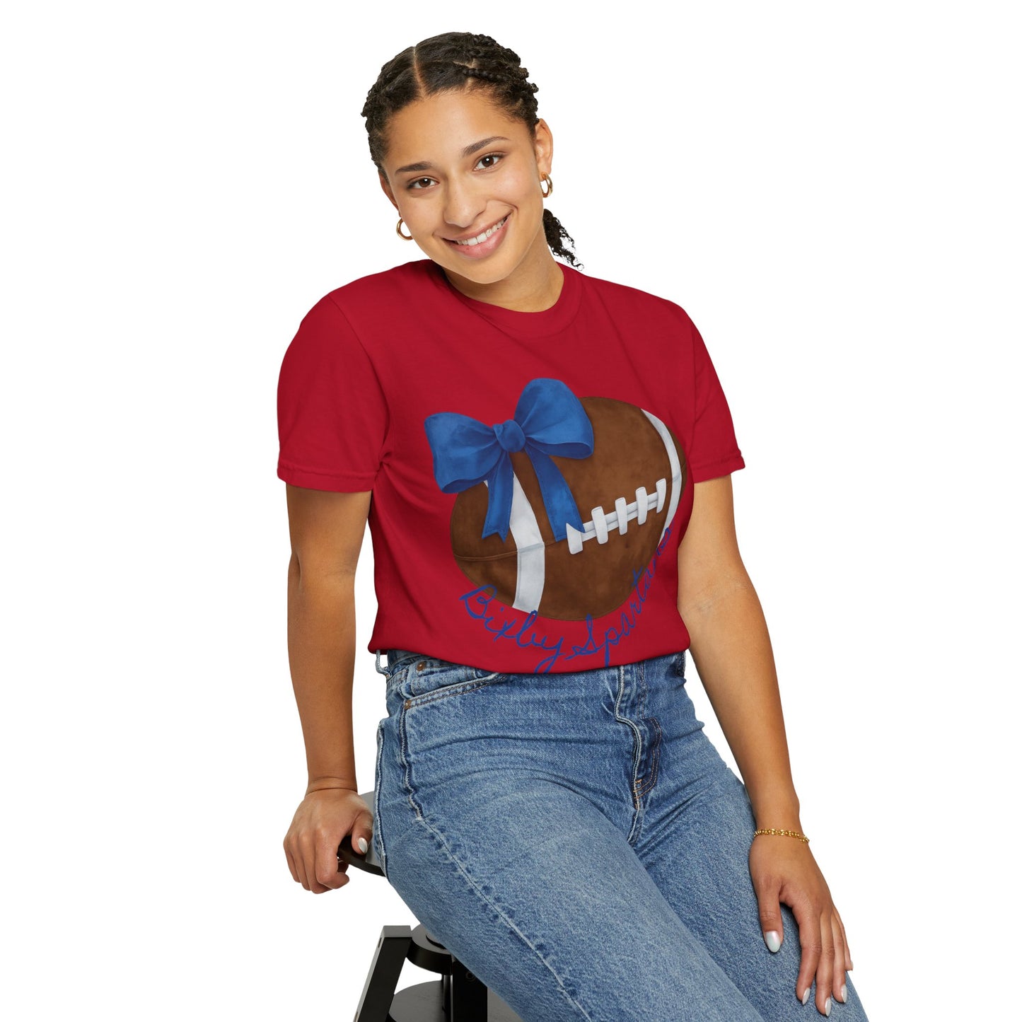 Cheer and Football Comfort Colors Tee