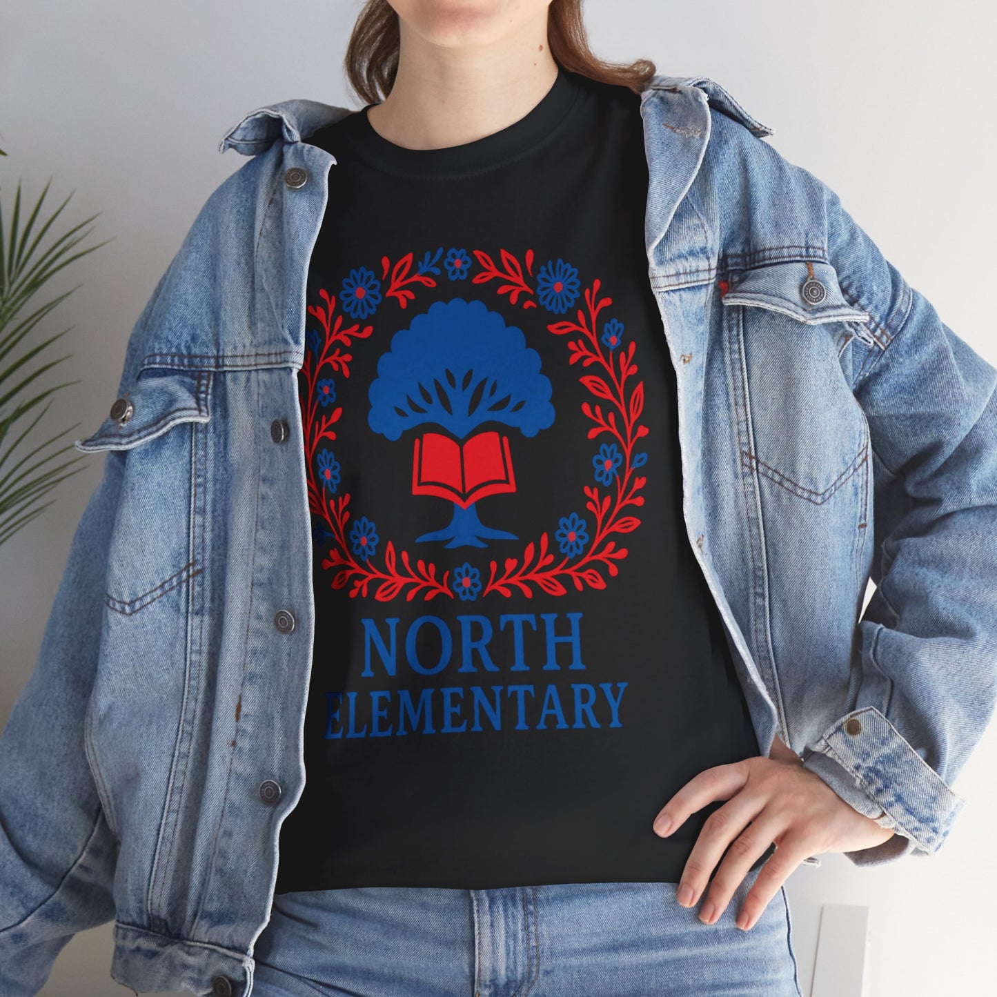 Floral North Elementary Spartan Gildan Tee