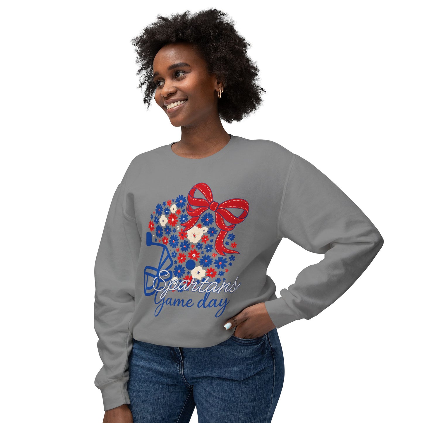 Spartans Floral Helmet Premium Comfort Colors Sweatshirt
