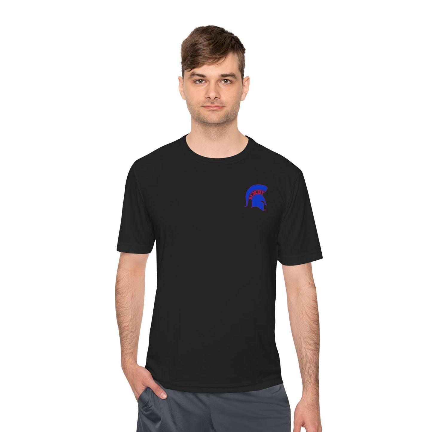 Spartan Blue Logo Adult Sport-Tek Tee