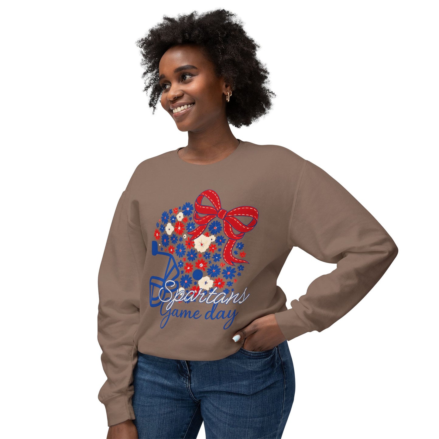 Spartans Floral Helmet Premium Comfort Colors Sweatshirt