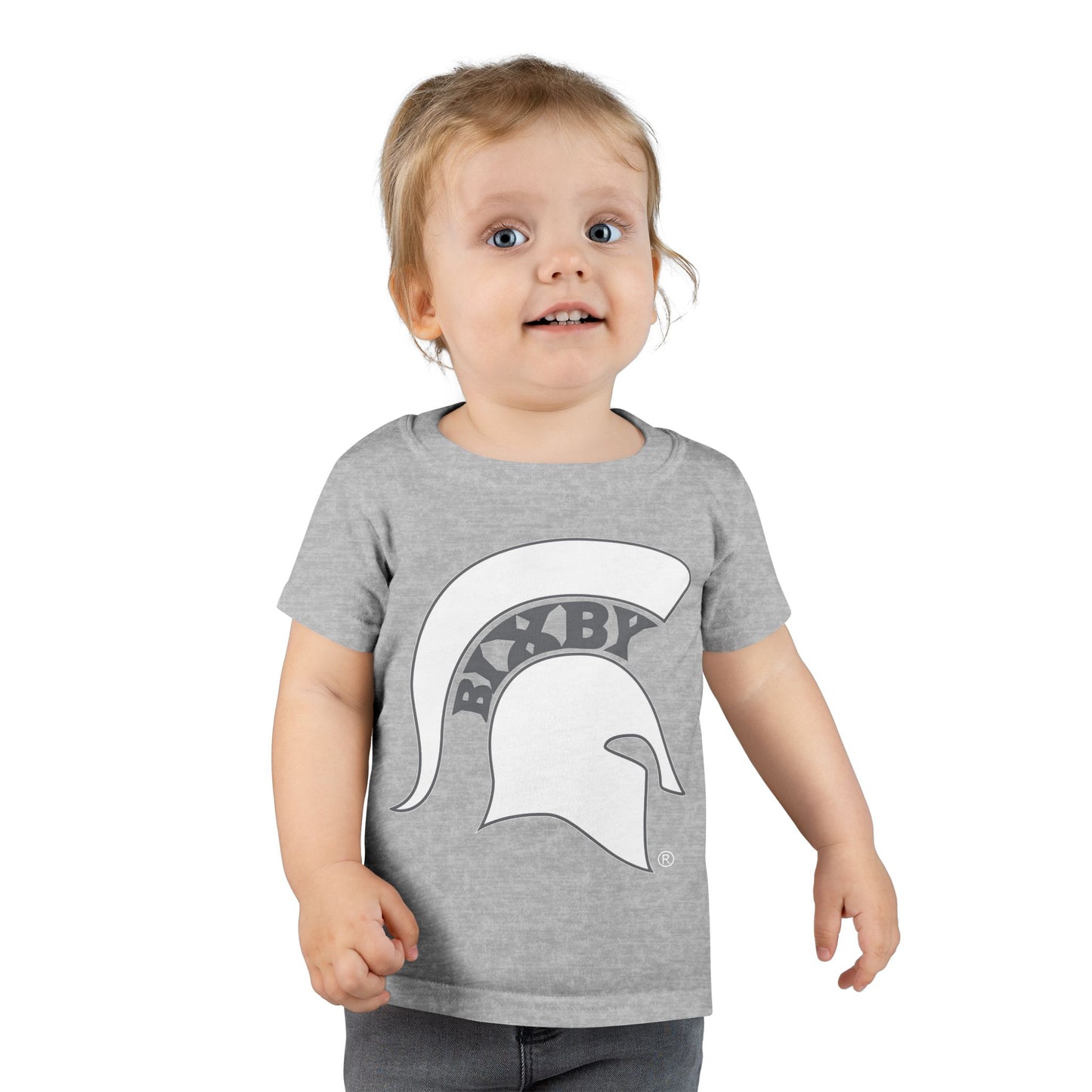 Spartan White Logo Toddler Gildan Tee
