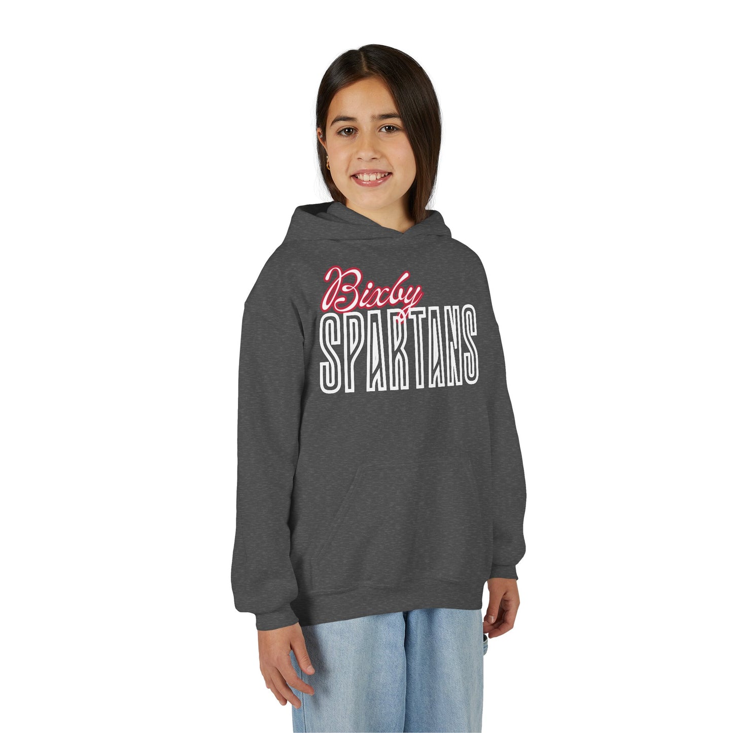 Bixby Spartans Cursive Gildan Hoodie