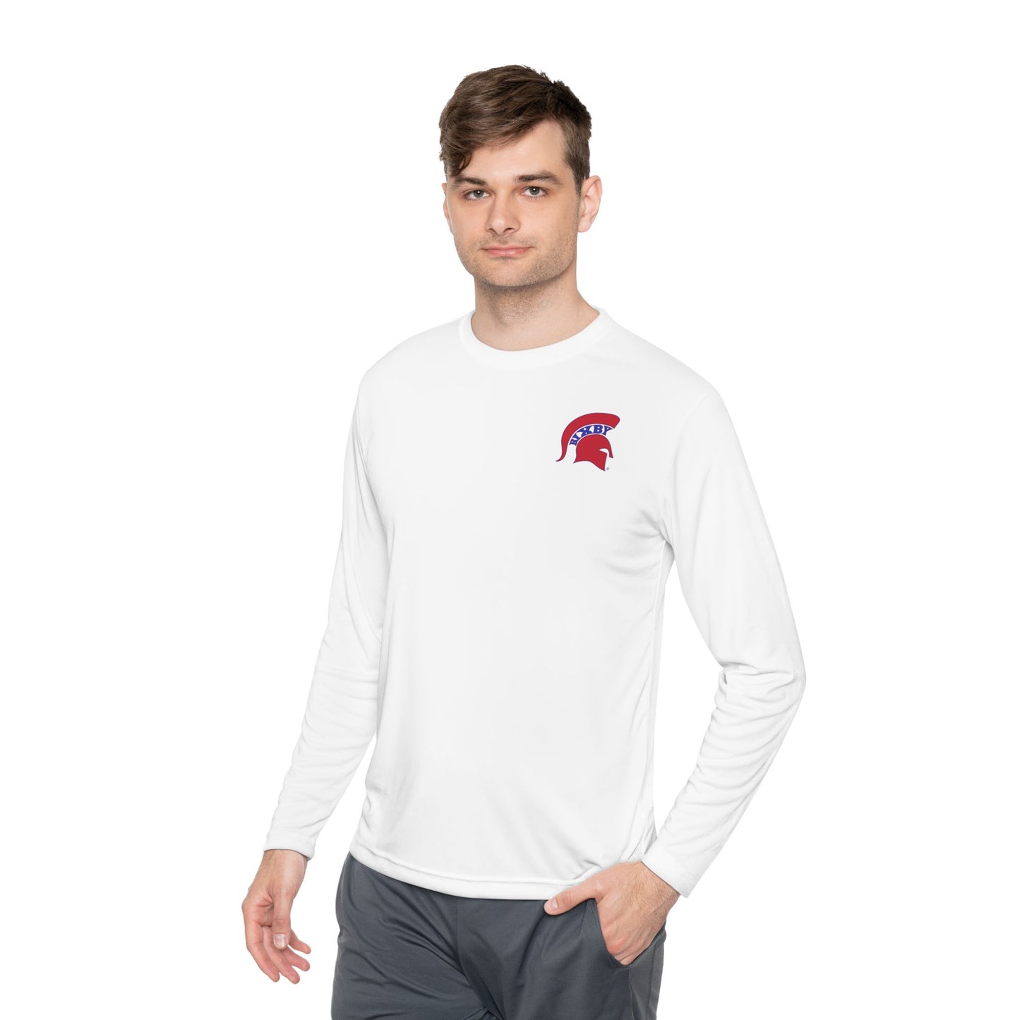 Spartan White Logo Long-Sleeve Sport-Tek Pullover