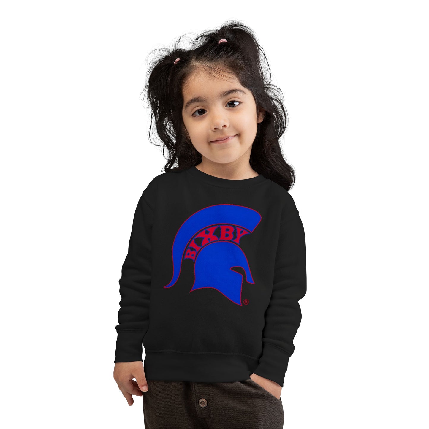 Bixby Spartan Blue Logo Toddler Rabbit Skins Sweatshirt