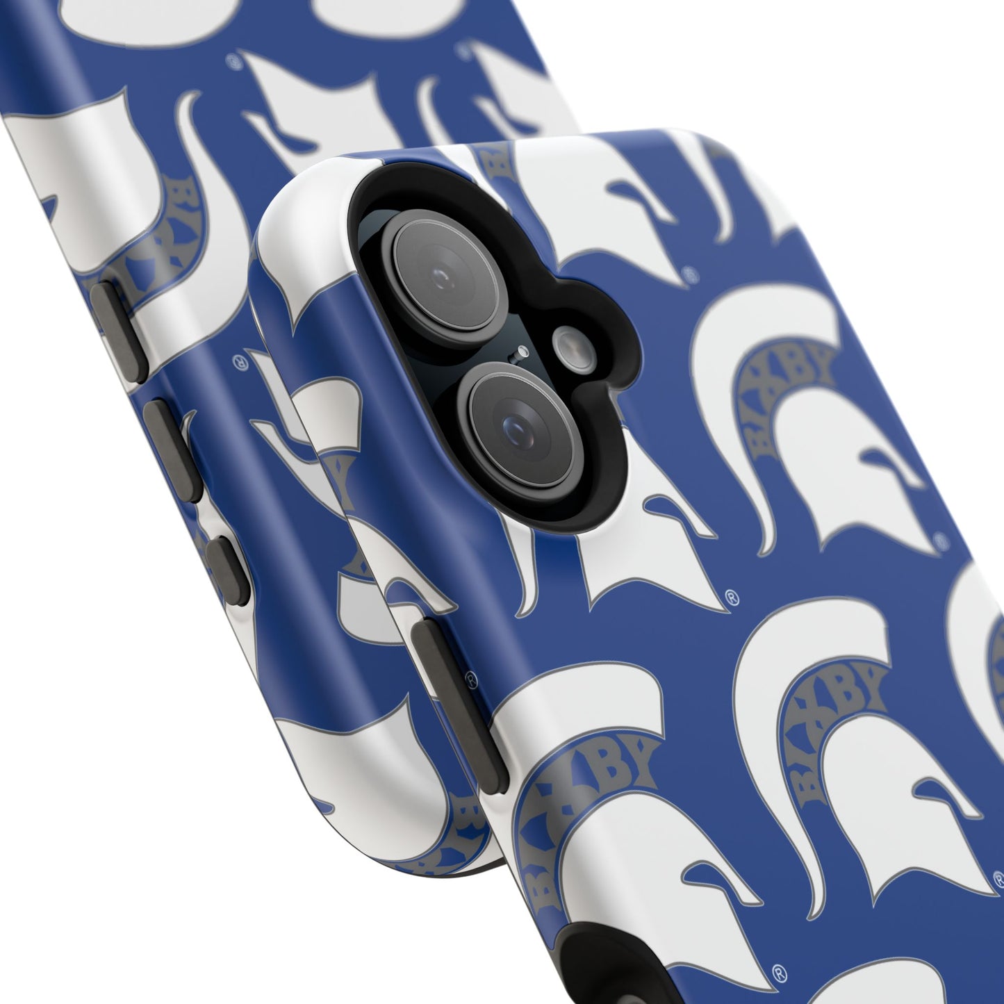 Bixby Spartan White Logo Impact Resistant iPhone Case