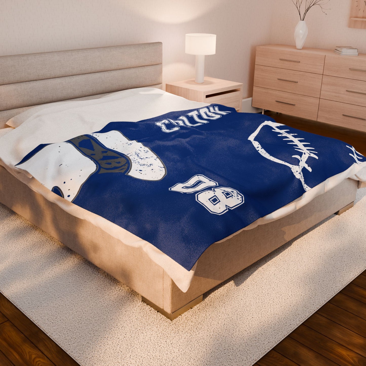 Spartan Baseball Velveteen Plush Blanket - Customized