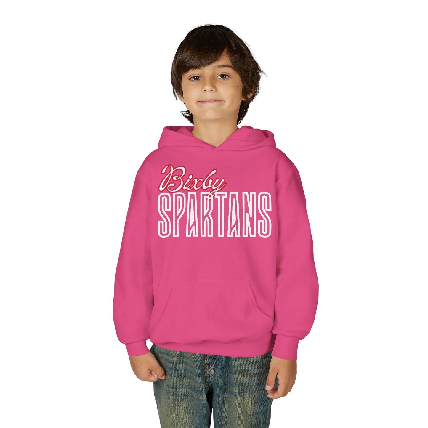 Bixby Spartans Cursive Gildan Hoodie