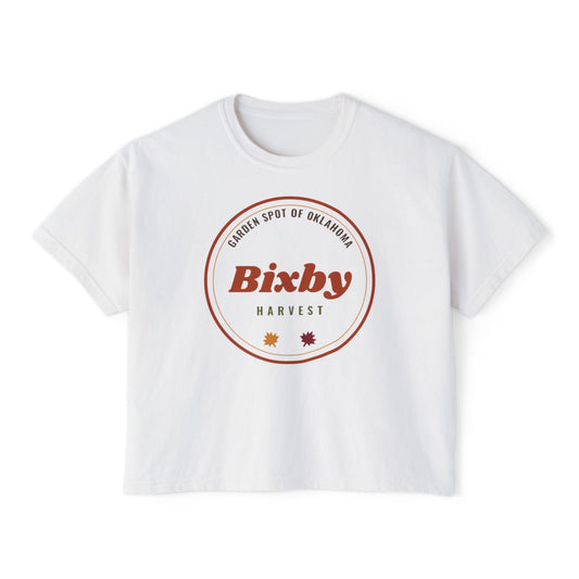 Garden Spot Harvest Badge Boxy Comfort Colors Tee in White