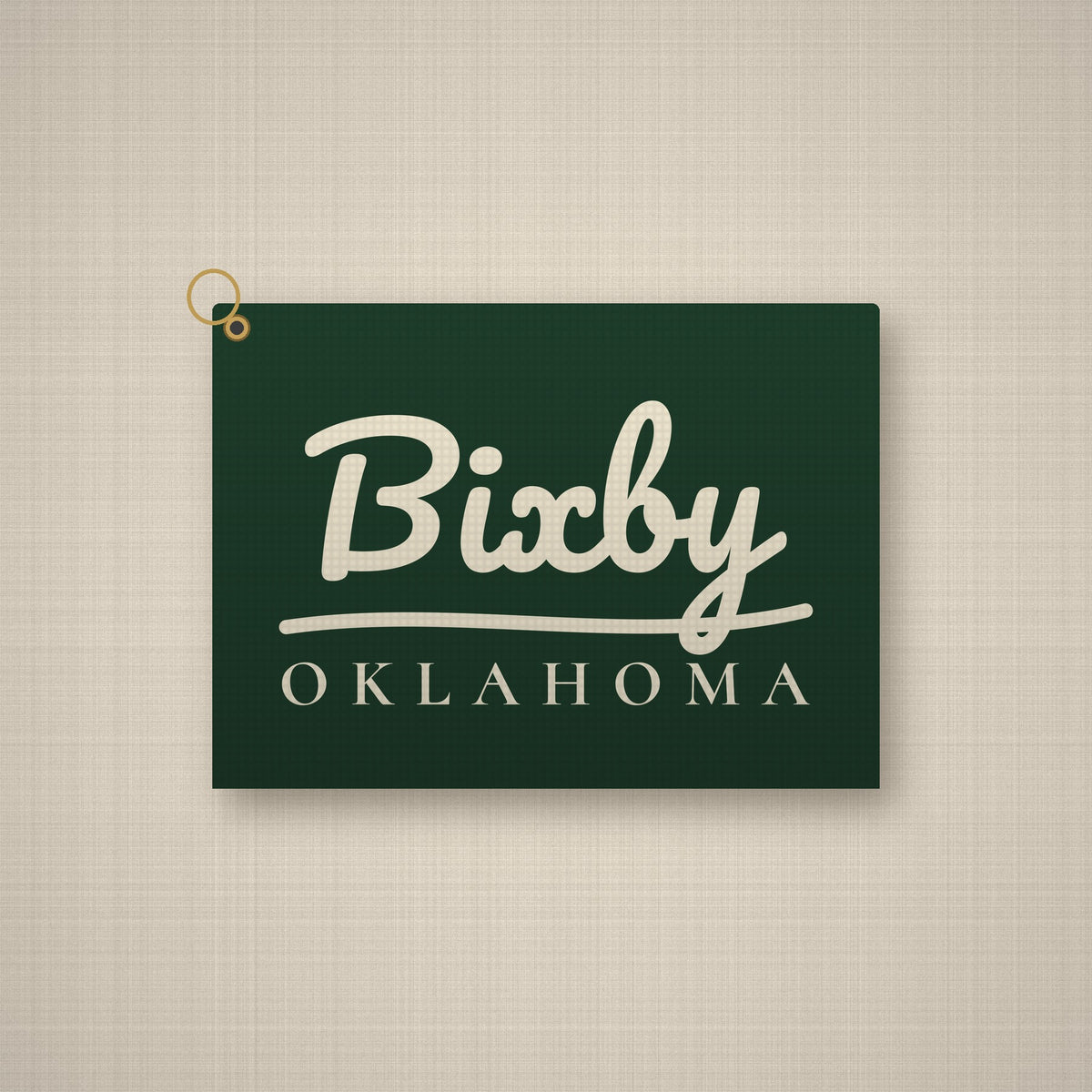 Bixby Garden Script Golf Towel