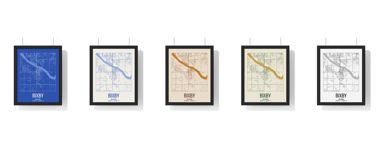 Bixby street map prints