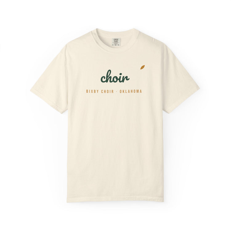 Choir Script Tee on a Comfort Colors tee