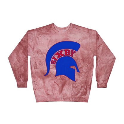 Spartans Blue Logo Comfort Colors Tie-Dye Sweatshirt