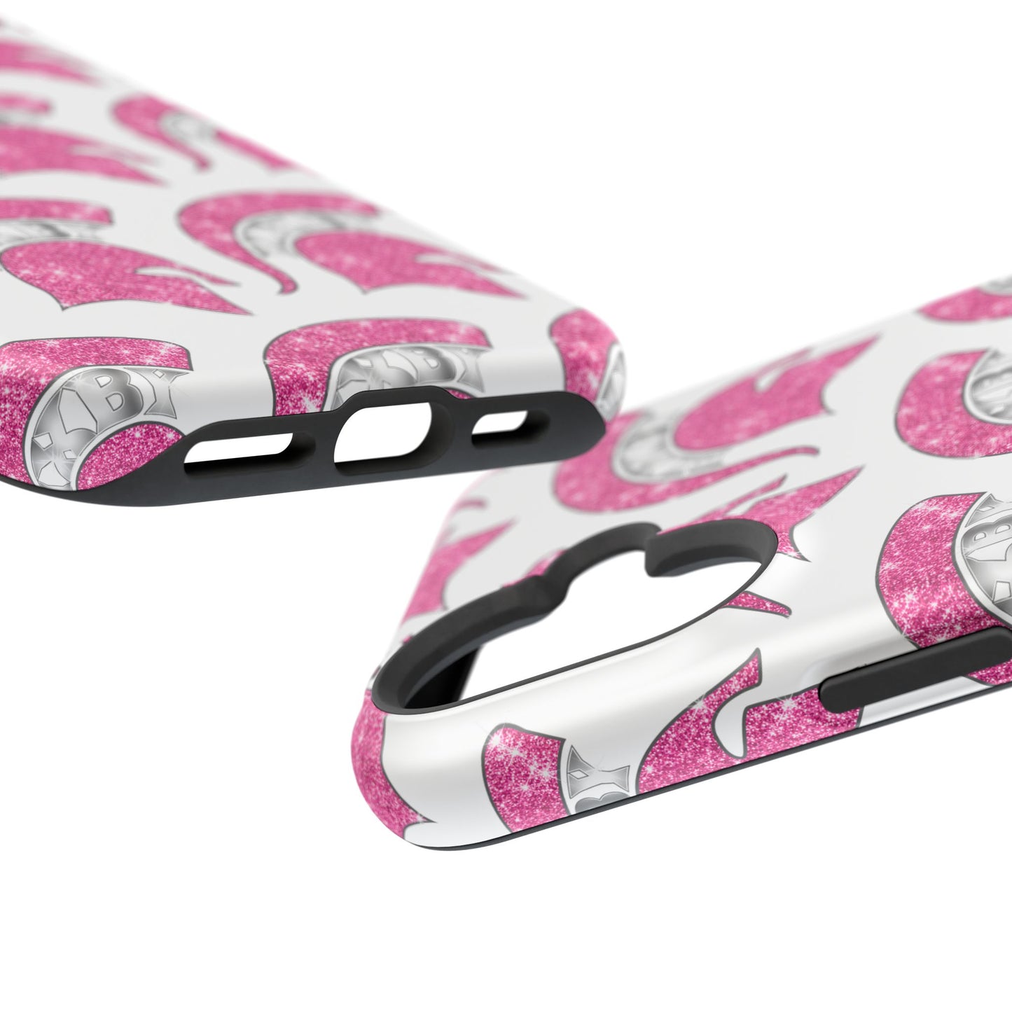 Bixby Spartan Pink Bling Logo Impact Resistant iPhone Case