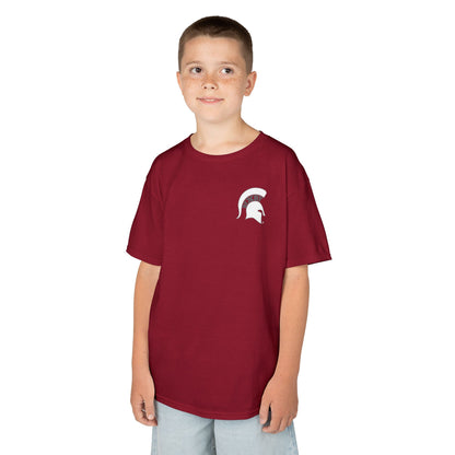 Spartan White Logo Youth Gildan Tee
