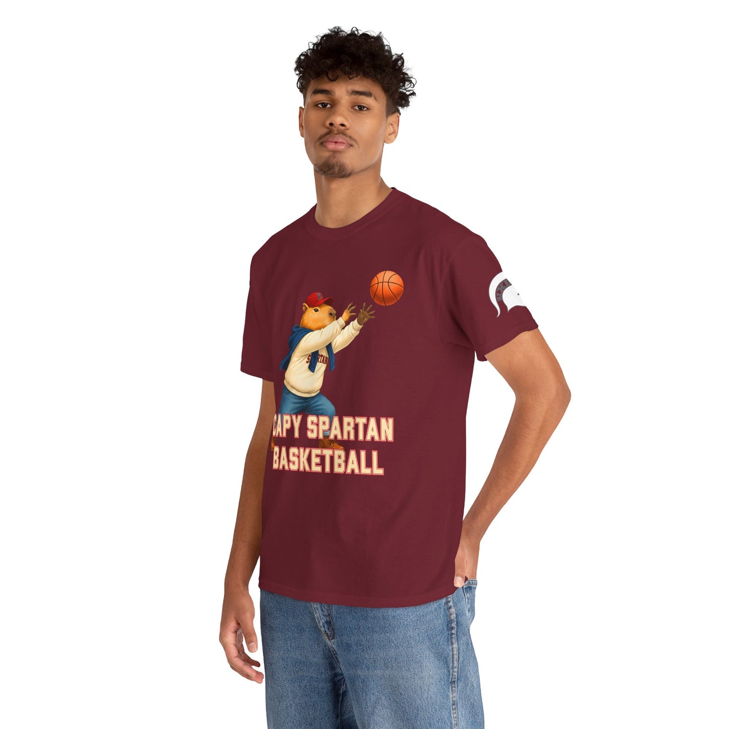 Capy Spartan Basketball Gildan Tee
