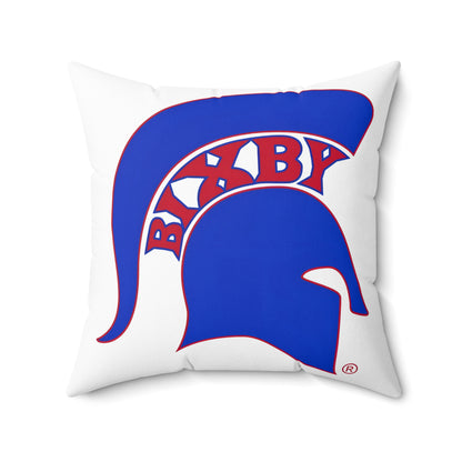 Bixby Spartans Blue Logo Decorative Pillow