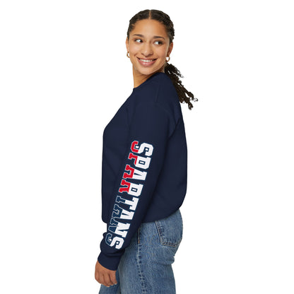 Spartan Athletic Letter Gildan Sleeved Sweatshirt