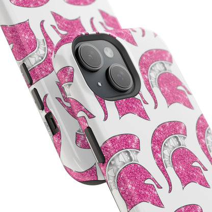 Bixby Spartan Pink Bling Logo Impact Resistant iPhone Case