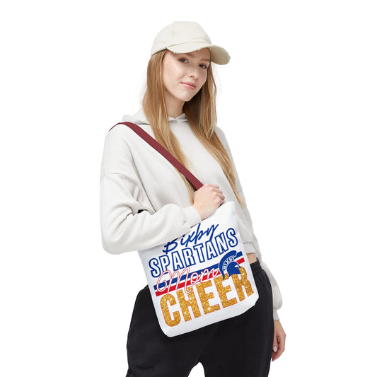 Bixby Spartans Cheer Mom Polyester Tote Bag