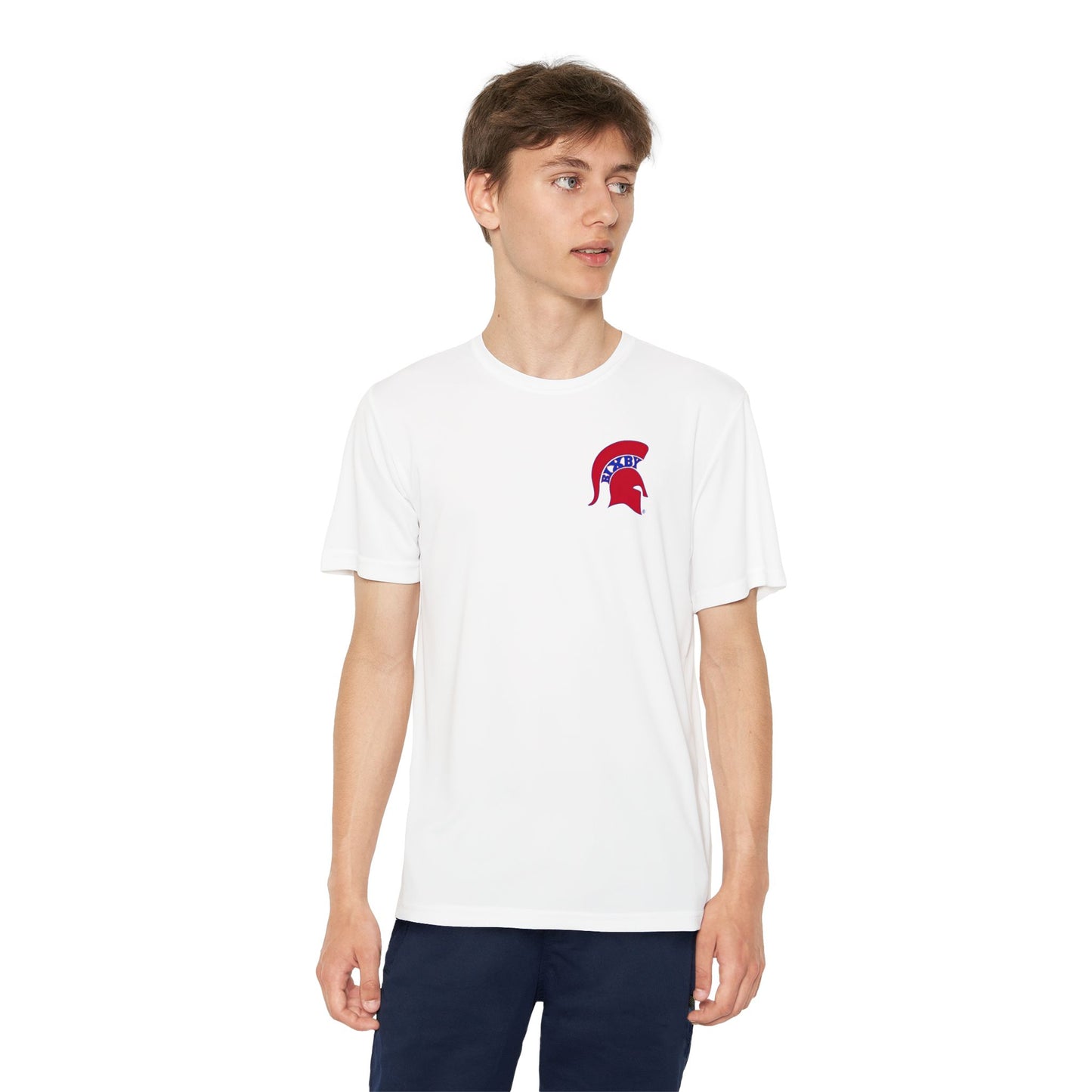 Spartan Red Logo Youth Sport-Tek Tee