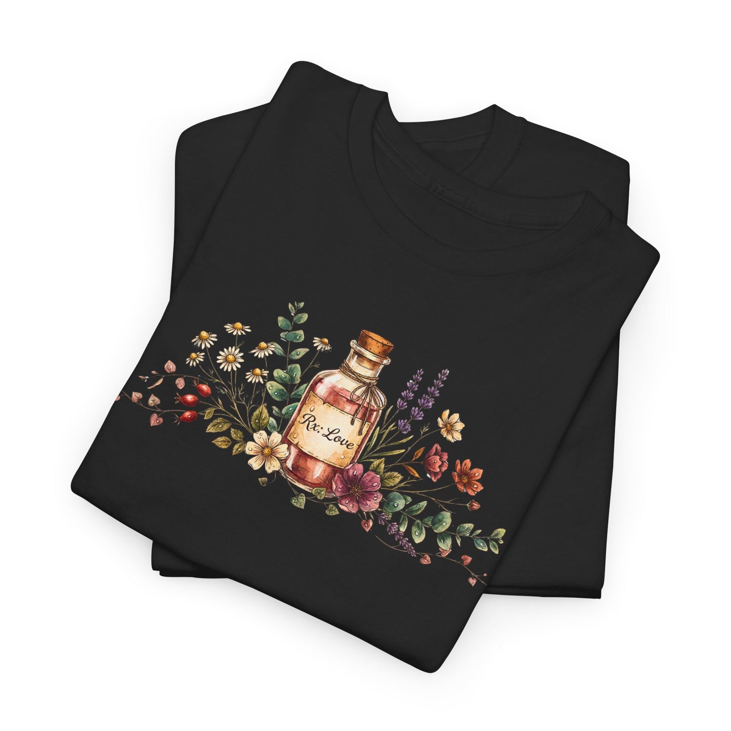 Prescription Bottle Floral 'Filled With Love' Tee | Floral Pill Bottle Shirt