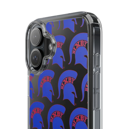 Spartan Blue Logo Clear Apple Phone Case