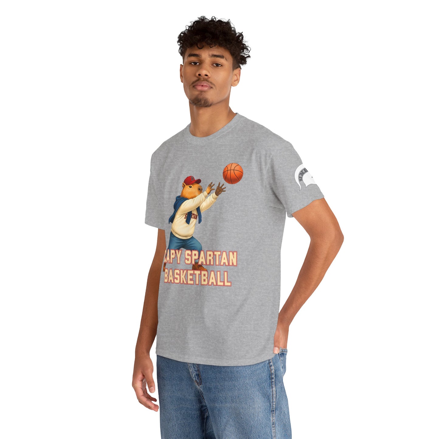 Capy Spartan Basketball Gildan Tee