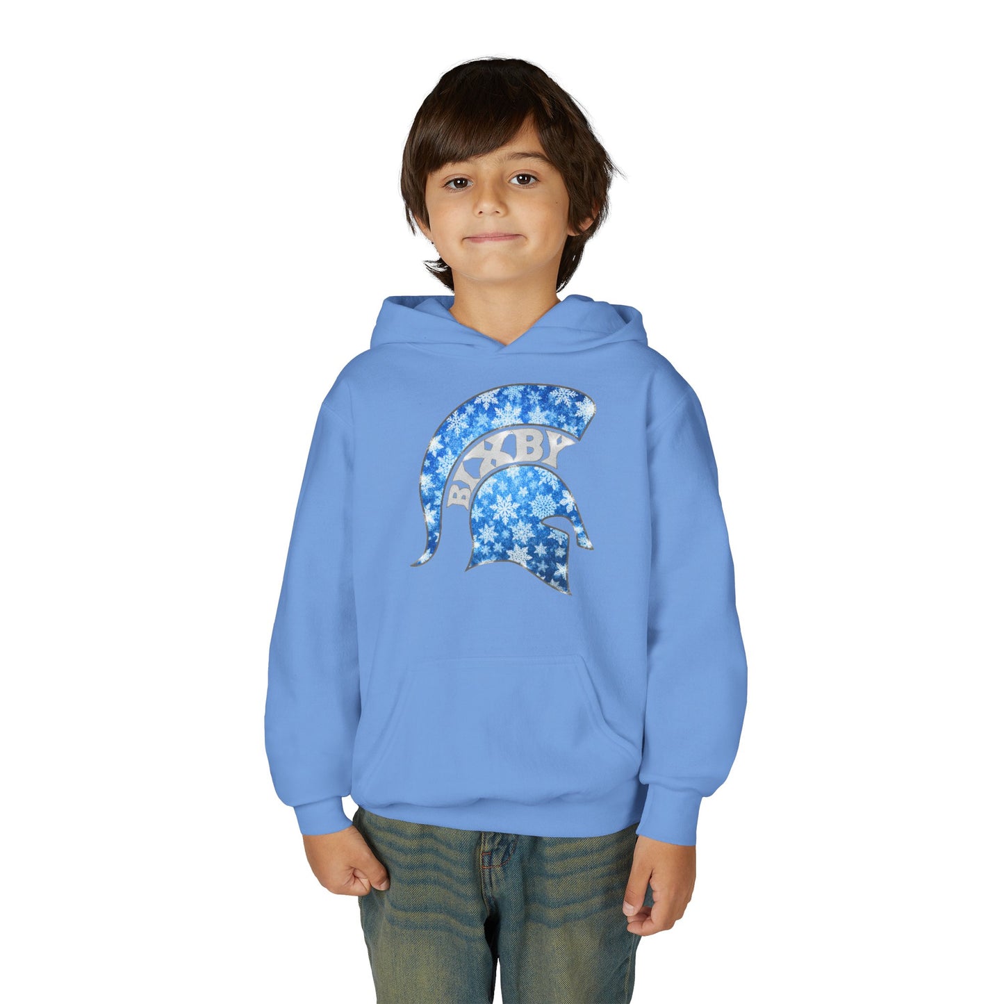 Bixby Spartan Winterfrost Youth Gildan Hoodie
