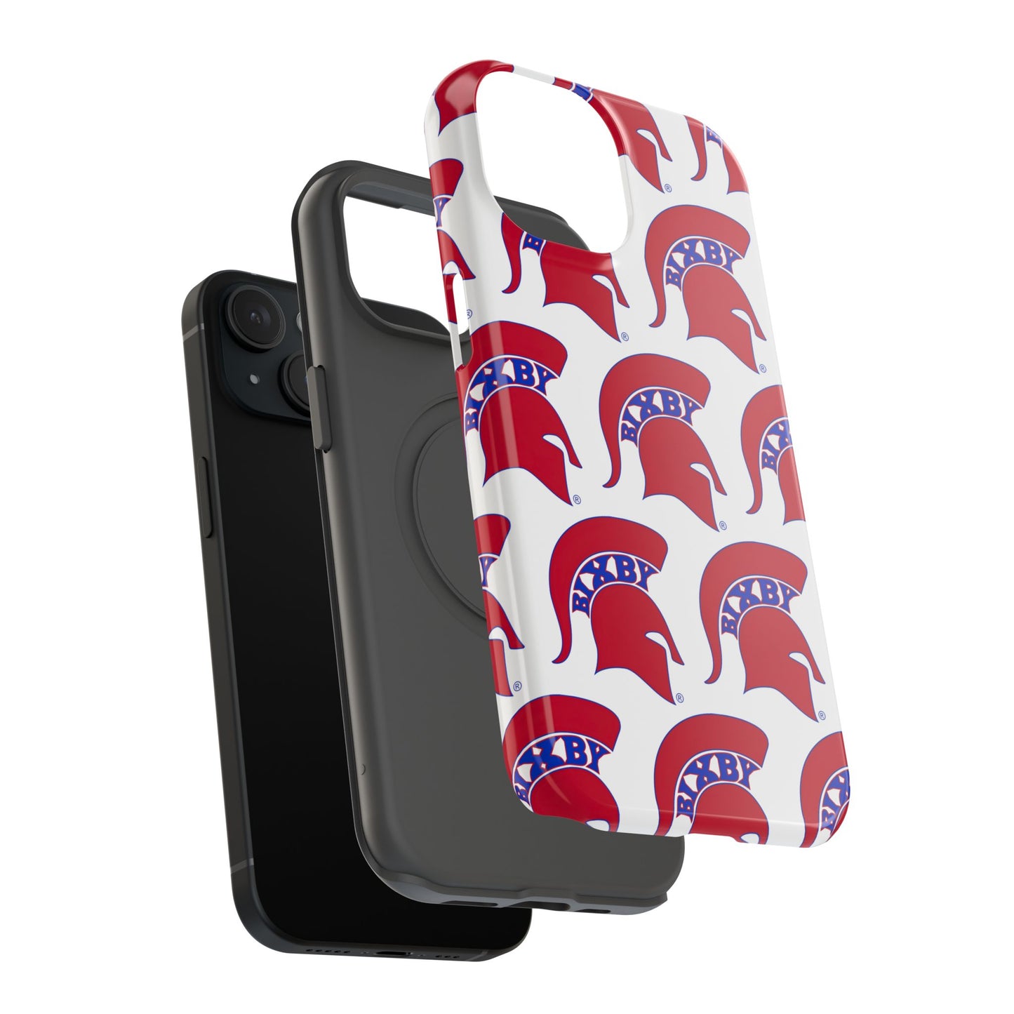 Bixby Spartan Red Logo Impact Resistant iPhone Case